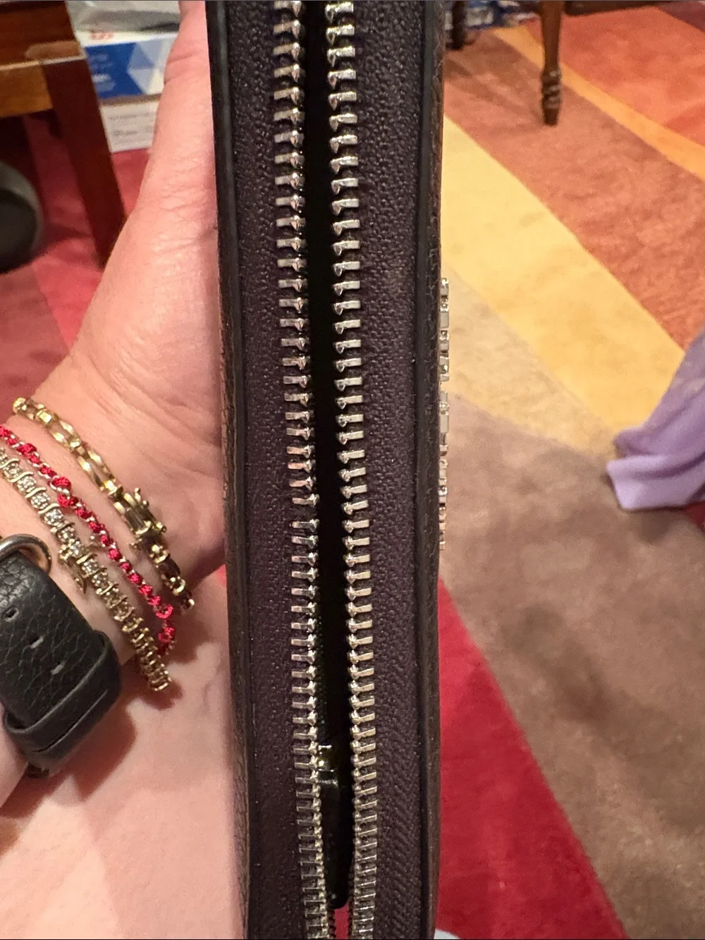 Michael Kors Black Leather Zip Wallet